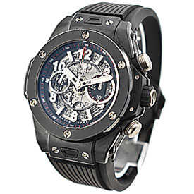 メンズ腕時計HUBLOT ウブロ ビッグバン ウニコ ブラックマジック セラミック 411.CI.1170.RX オートマティック 38石 ラバーベルト